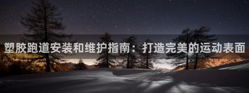 尊龙网站 人生就是博：塑胶跑道安装和维护指南：打造完美的运动表面